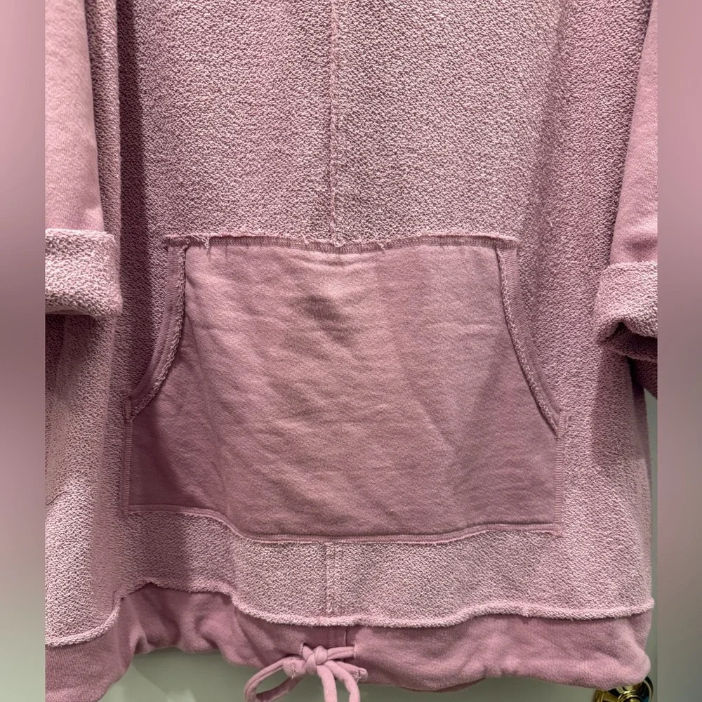 FREE PEOPLE BEACH RAVEN SWEATSHIRT HOODIE NWOT sz L - Picture 4 of 6